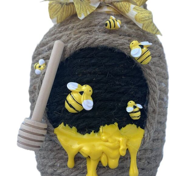 Hand Decorated Beehive Vase -1-27 - Picture 3 of 5